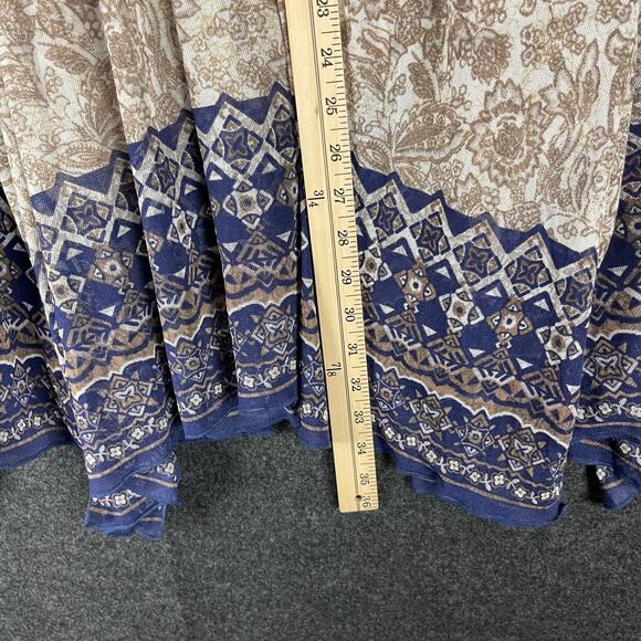 Coldwater Creek Skirt Womens XL Floral Pull On Nylon Asymmetrical Flowy Boho NEW - Picture 9 of 16